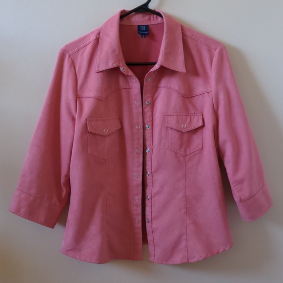Pink Snap Button Shirt - Picture 2 of 10